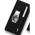 2 Pcs 8 Ball Money Clip w/ Matching Twist-Action Ballpoint Pen